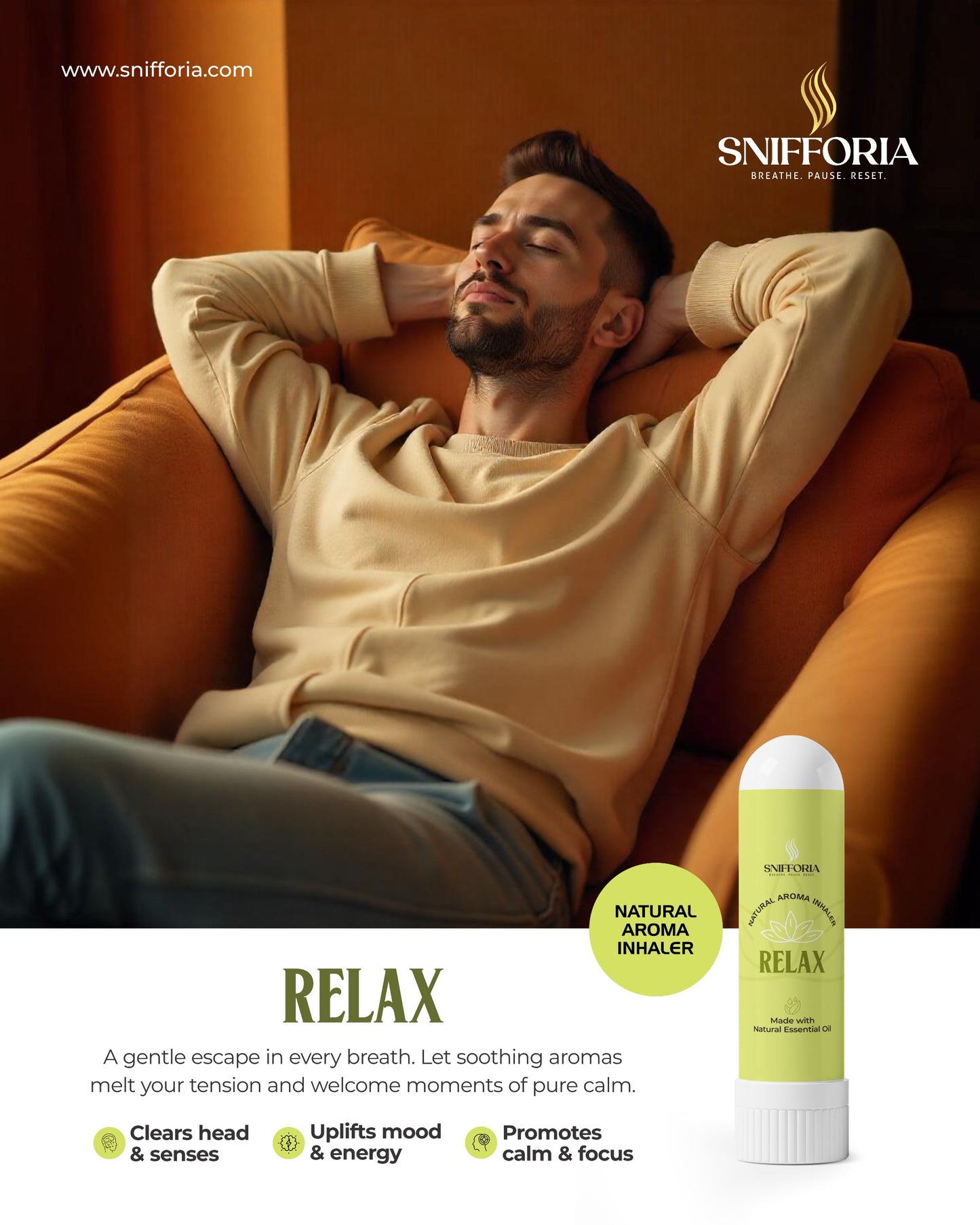 Snifforia Productivity Kit – 5 Mood In Motion Inhalers