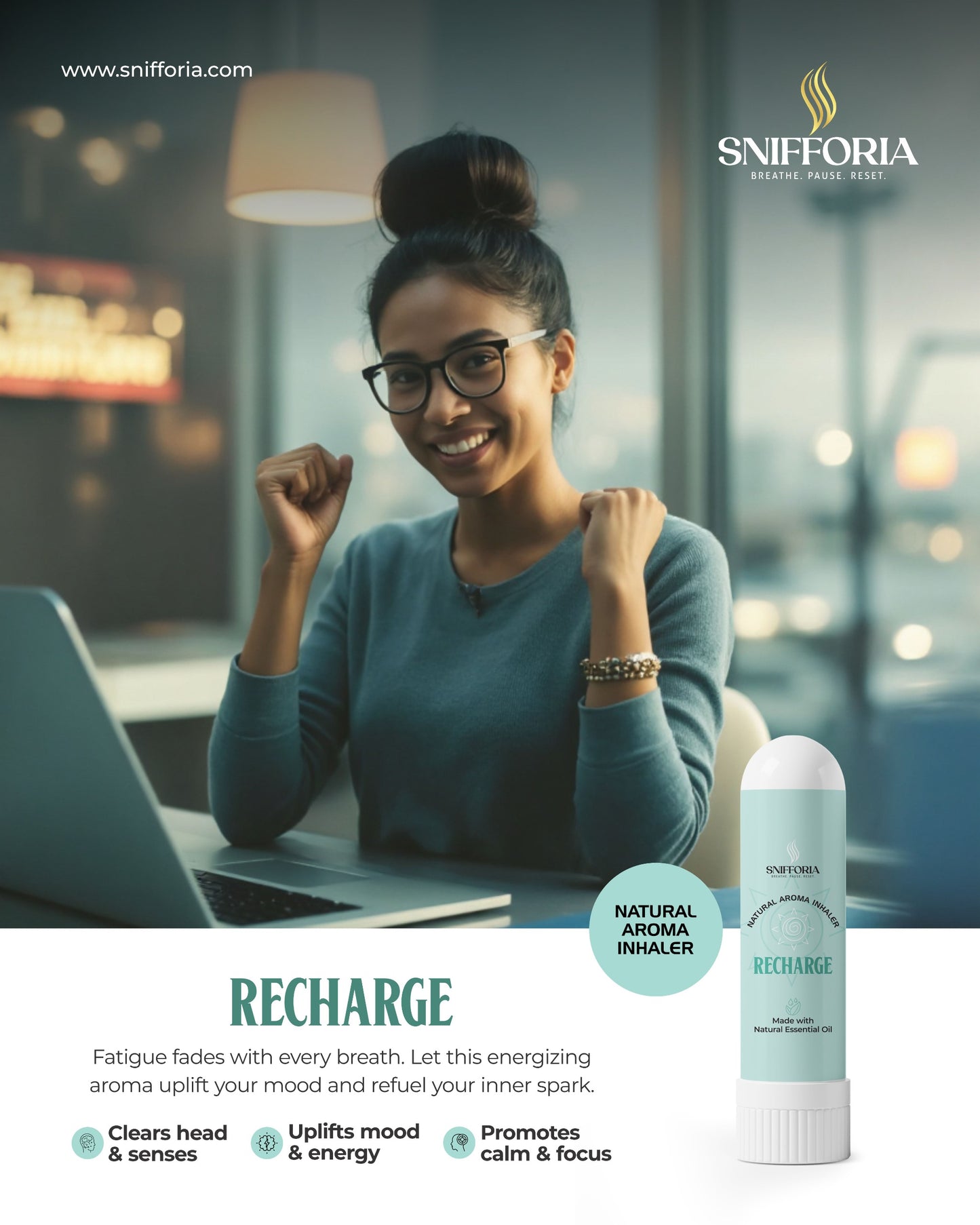 Snifforia Productivity Kit – 5 Mood In Motion Inhalers